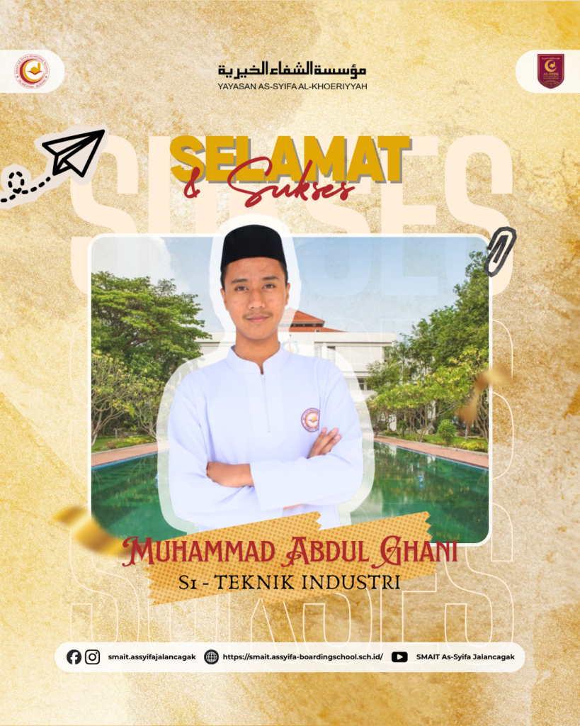 Bangga! Dua Santri SMAIT As-Syifa Boarding School Raih Golden Ticket SNBP di Institut Teknologi Sepuluh Nopember 2 smait as-syifa boarding school | 4 1