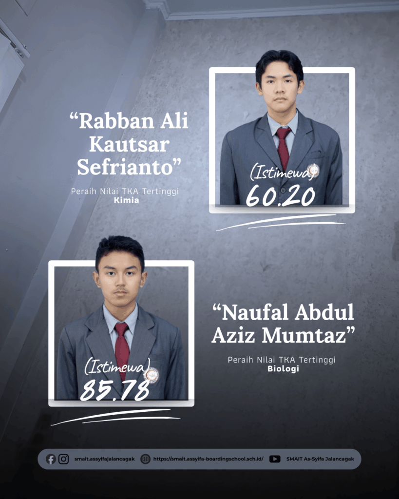 Menorehkan Prestasi Unggulan, SMAS IT As-Syifa Boarding School Raih Capaian Top Tier Nilai TKA 2025 14 smait as-syifa boarding school | Feed Juara Estetik 13