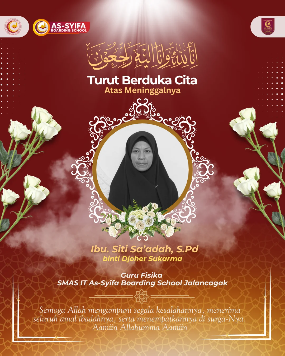 Ustadzah Siti Sa'adah guru SMAS IT As-Syifa