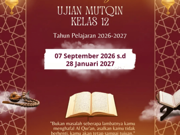 Ujian Mutqin Tahfizh Al-Qur'an siswa kelas 12 SMAIT As-Syifa 2026